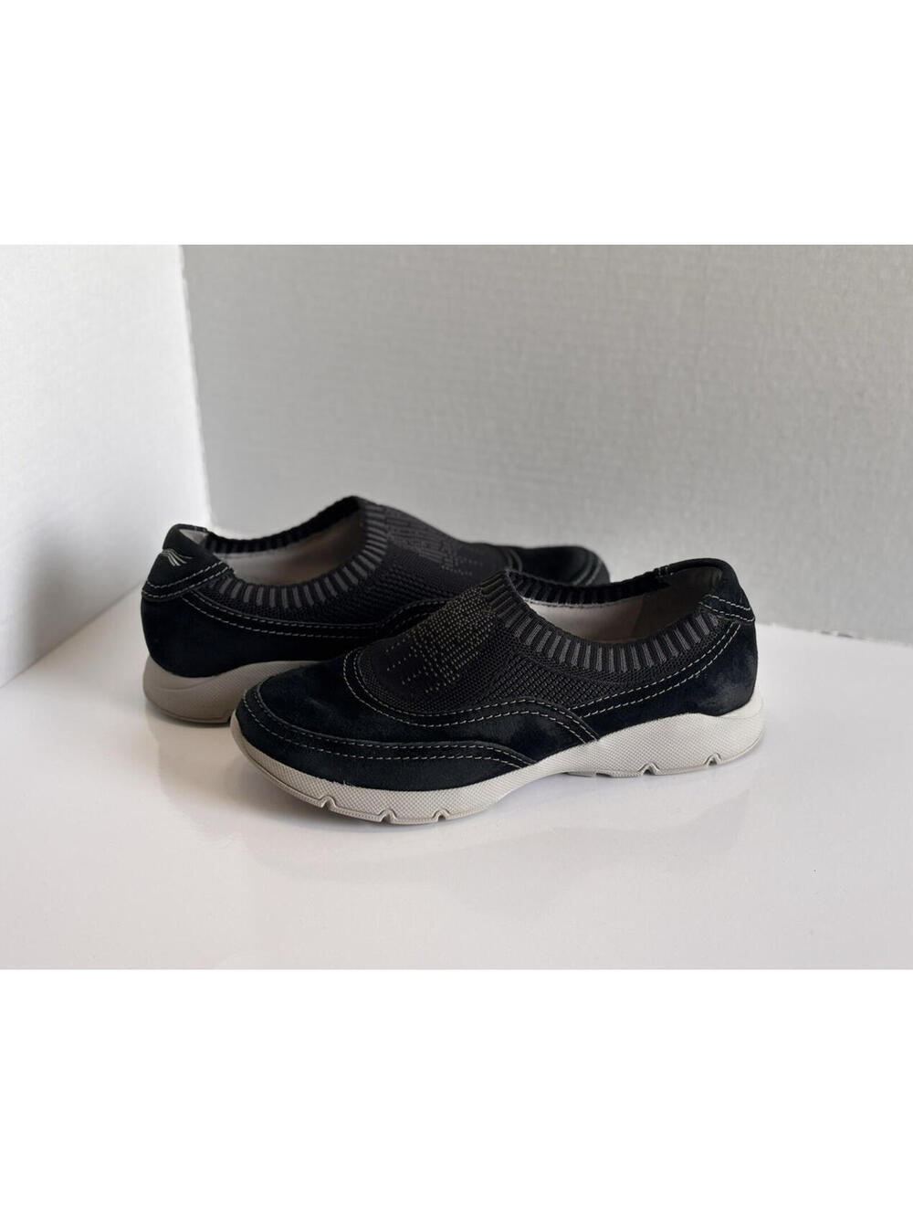 Dansko Alice Shoes Women's Sz 6 Black Suede Knit Slip On Sneakers Comfort Shoes